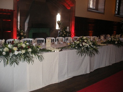 Top table Peckforton castle